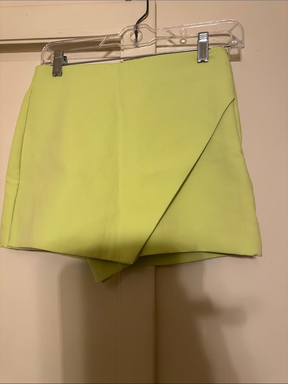 Zara Neon Lime Wrap Skort
